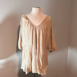 Free People flowy gauze oversized top/tunic XS